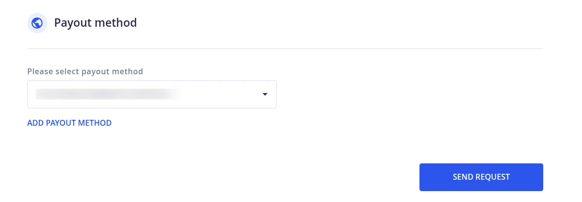 Payout request details Page